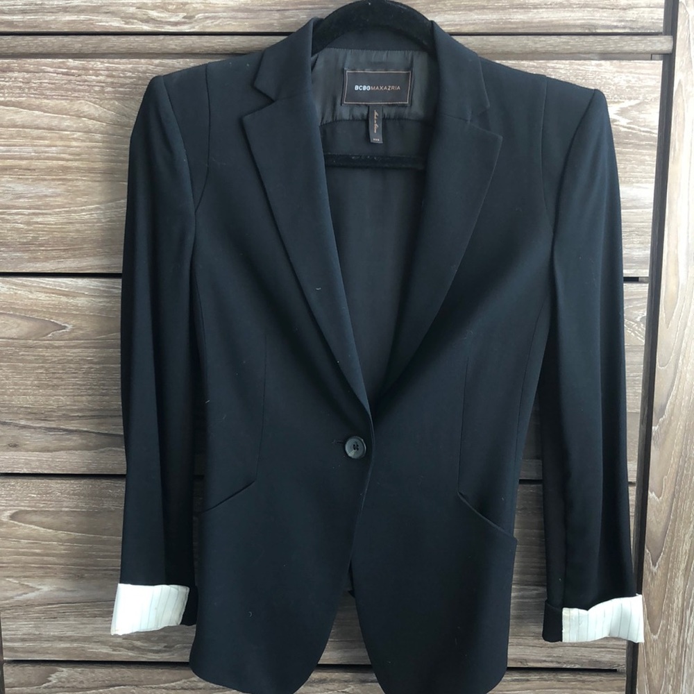 BCBGMaxAzria Blazer with shredded back